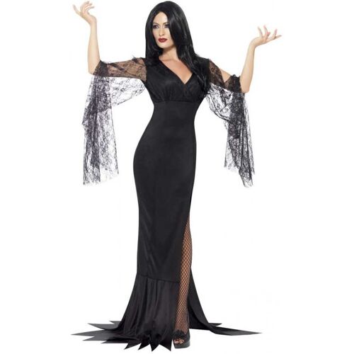 Karneval Universe Elegantes Morticia Kleid   Schwarzes Kostümkleid für Damen XL