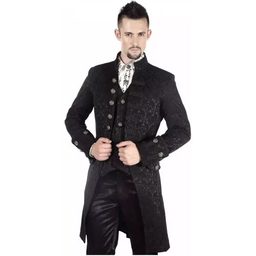 Karneval Universe Viktorianischer Gothic Aristokrat Herren Mantel Schwarz ➤ Steampunk Mode XXXL