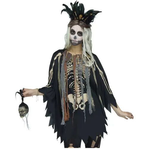 Karneval Universe Kostümponcho Voodoo Skelett für Halloween kaufen!