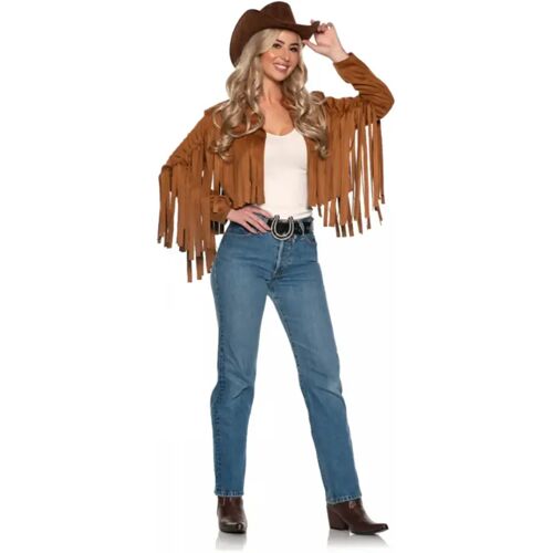 Karneval Universe Wild West Damen Jacke mit Fransen für Cowgirl Verkleidungen S