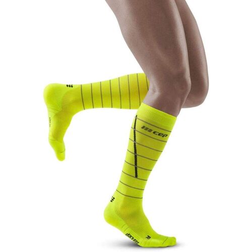 CEP Compression Hohe Kompressionsstrümpfe CEP Compression Reflective – Jaune