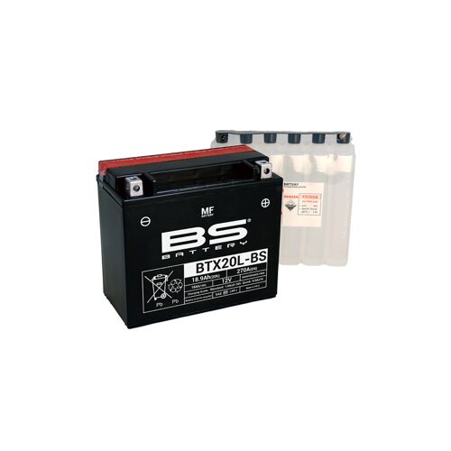 BS Battery Motorradbatterie mit Säurepack BS Battery BTX20L-BS – Noir