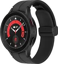 Samsung Galaxy Watch5 Pro 45 mm Titangehäuse black titanium am D-Buckle Sportarmband M/L graphite [Wi-Fi + 4G]A1