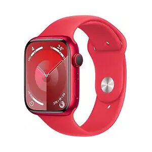 Apple Watch Series 9 45 mm Aluminiumgehäuse rot am Sportarmband S/M rot [Wi-Fi, (PRODUCT) RED Special Edition]A1