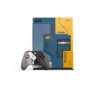 Microsoft Xbox One X 1 TB [Cyberpunk 2077 Limited Edition inkl. Wireless Controller] blau gelb