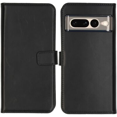 Selencia Echtleder Klapphülle für das Google Pixel 7 Pro - Schwarz Selencia Echtleder Klapphülle für das Google Pixel 7 Pro - Schwarz