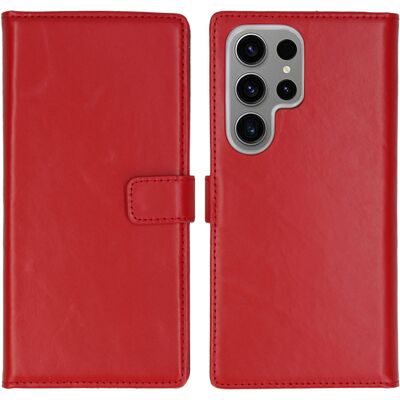 Selencia Echtleder Klapphülle für das Samsung Galaxy S24 Ultra - Rot Selencia Echtleder Klapphülle für das Samsung Galaxy S24 Ultra - Rot