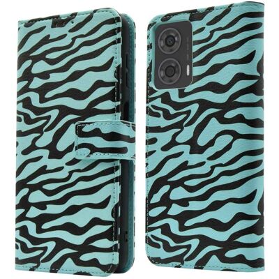 imoshion Design Klapphülle für das Motorola Moto G24 Power - Black Blue Stripes imoshion Design Klapphülle für das Motorola Moto G24 Power - Black Blue Stripes