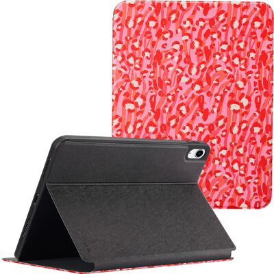 Selencia Vivid Klapphülle für das Apple iPad 11 (2025) 11 Zoll A16 / iPad 10 (2022) 10.9 Zoll - Wild Spots Lipstick Selencia Vivid Klapphülle für das Apple iPad 11 (2025) 11 Zoll A16 / iPad 10 (2022) 10.9 Zoll - Wild Spots Lipstick