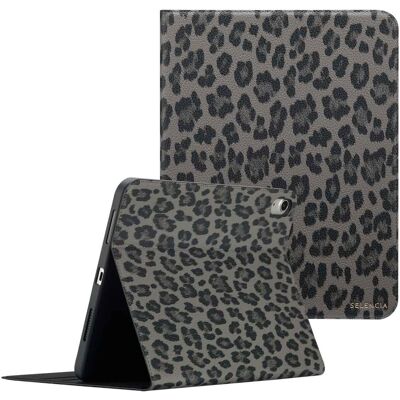 Selencia Sabi Klapphülle mit Leopardenmuster für das Apple iPad 11 (2025) 11 Zoll A16 / iPad 10 (2022) 10.9 Zoll - Midnight Black Selencia Sabi Klapphülle mit Leopardenmuster für das Apple iPad 11 (2025) 11 Zoll A16 / iPad 10 (2022) 10.9 Zoll - Midnight Black