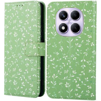 imoshion Design Klapphülle für das Xiaomi Redmi Note 14 Pro (4G) - Green Flowers imoshion Design Klapphülle für das Xiaomi Redmi Note 14 Pro (4G) - Green Flowers