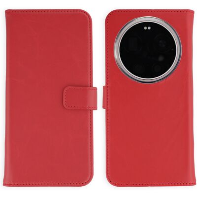 Selencia Echtleder Klapphülle für das Xiaomi 17 Ultra - Rot Selencia Echtleder Klapphülle für das Xiaomi 17 Ultra - Rot