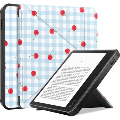 imoshion Design Klappbare Klapphülle für das Kobo Libra Colour - Cherry Check imoshion Design Klappbare Klapphülle für das Kobo Libra Colour - Cherry Check