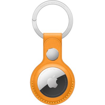 Leather Key Ring für Apple AirTag - California Poppy Leather Key Ring für Apple AirTag - California Poppy