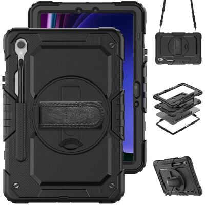Accezz Robustes Back Cover mit Schultergurt für das Samsung Galaxy Tab S10 Lite / S9 11 Zoll / S10 FE / S9 FE 10.9 Zoll - Schwarz Accezz Robustes Back Cover mit Schultergurt für das Samsung Galaxy Tab S10 Lite / S9 11 Zoll / S10 FE / S9 FE 10.9 Zoll - Schwarz