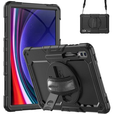 Accezz Robustes Back Cover mit Schultergurt für das Samsung Galaxy Tab S10 Ultra / Tab S9 Ultra - Schwarz Accezz Robustes Back Cover mit Schultergurt für das Samsung Galaxy Tab S10 Ultra / Tab S9 Ultra - Schwarz