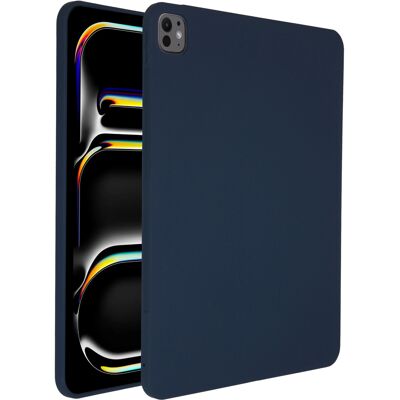 Accezz Liquid Silicone Back Cover mit Stifthalter für das Apple iPad Pro 13 (2025) M5 / (2024) M4 - Dunkelblau Accezz Liquid Silicone Back Cover mit Stifthalter für das Apple iPad Pro 13 (2025) M5 / (2024) M4 - Dunkelblau