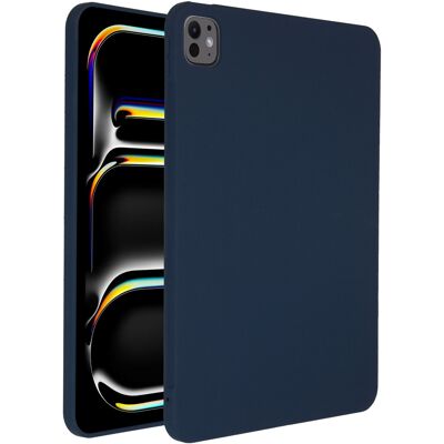 Accezz Liquid Silicone Back Cover mit Stifthalter für das Apple iPad Pro 11 (2025) M5 / (2024) M4 - Dunkelblau Accezz Liquid Silicone Back Cover mit Stifthalter für das Apple iPad Pro 11 (2025) M5 / (2024) M4 - Dunkelblau