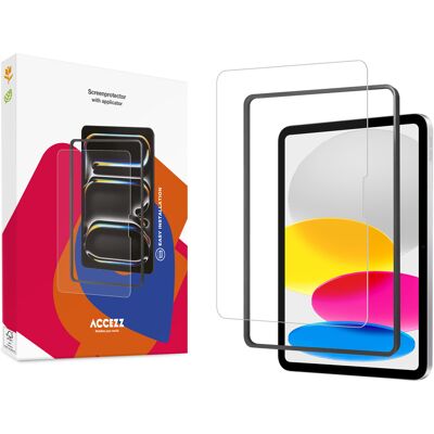 Accezz Schutzfolie aus gehärtetem Glas mit Applikator für das Apple iPad 11 (2025) 11 Zoll A16 / iPad 10 (2022) 10.9 Zoll Accezz Schutzfolie aus gehärtetem Glas mit Applikator für das Apple iPad 11 (2025) 11 Zoll A16 / iPad 10 (2022) 10.9 Zoll
