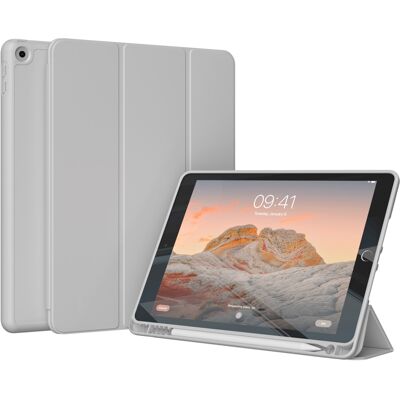 Accezz Smarte Klapphülle aus Silikon für das Apple iPad 6 (2018) 9.7 Zoll / iPad 5 (2017) 9.7 Zoll - Grau Accezz Smarte Klapphülle aus Silikon für das Apple iPad 6 (2018) 9.7 Zoll / iPad 5 (2017) 9.7 Zoll - Grau