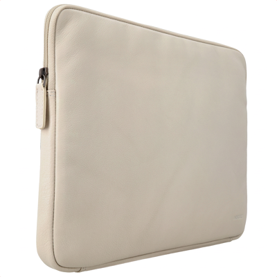 Accezz Leather Laptop Hülle mit Reißverschluss 13-14 Zoll - Laptop Sleeve - Beige Accezz Leather Laptop Hülle mit Reißverschluss 13-14 Zoll - Laptop Sleeve - Beige