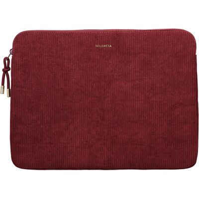 Selencia Cord Laptop Hülle 13-14 Zoll - Laptop Sleeve - Deep Burgundy Selencia Cord Laptop Hülle 13-14 Zoll - Laptop Sleeve - Deep Burgundy