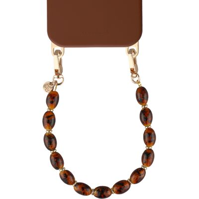 Selencia Tortoise Shell-Handykette - Brown Selencia Tortoise Shell-Handykette - Brown