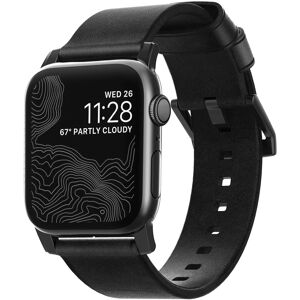 Nomad Modernes Lederarmband für Apple Watch 44/45/46/49 mm - Schwarz Nomad Modernes Lederarmband für Apple Watch 44/45/46/49 mm - Schwarz