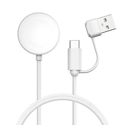 imoshion Ladekabel für die Apple Watch USB-C und USB-A – 1 Meter – Weiß imoshion Ladekabel für die Apple Watch USB-C und USB-A – 1 Meter – Weiß