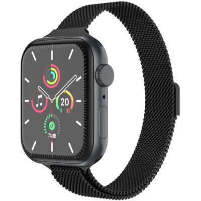 imoshion Mailandisches schlankes Armband für Apple Watch 38/40/41/42 mm - Schwarz imoshion Mailandisches schlankes Armband für Apple Watch 38/40/41/42 mm - Schwarz