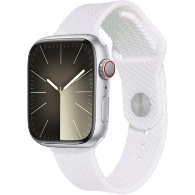imoshion Geflochtenes Silikonarmband für Apple Watch 44/45/46/49 mm - Weiß imoshion Geflochtenes Silikonarmband für Apple Watch 44/45/46/49 mm - Weiß