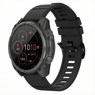 imoshion QuickFit® Stripe Silikonarmband - Garmin 22 mm Anschluss - Schwarz imoshion QuickFit® Stripe Silikonarmband - Garmin 22 mm Anschluss - Schwarz