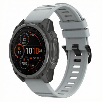 imoshion QuickFit® Stripe Silikonarmband - Garmin 22 mm Anschluss - Grau imoshion QuickFit® Stripe Silikonarmband - Garmin 22 mm Anschluss - Grau