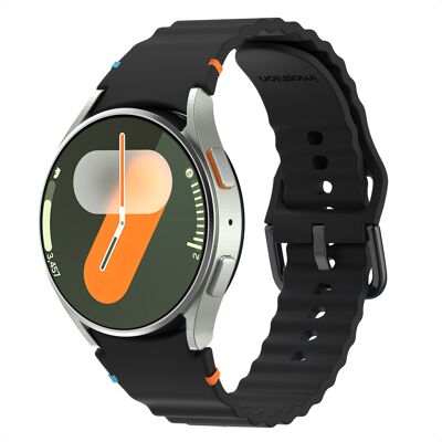 imoshion Wave Silikonarmband für das Samsung Galaxy Watch 4 / 5 / 6 / 7 / FE (20 mm) - Schwarz imoshion Wave Silikonarmband für das Samsung Galaxy Watch 4 / 5 / 6 / 7 / FE (20 mm) - Schwarz