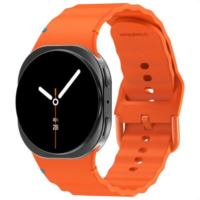 imoshion Wave Silikonarmband für Samsung Galaxy Watch 9 (40/44mm) / Watch 8 (40/44mm) / Classic (46mm) - Orange imoshion Wave Silikonarmband für Samsung Galaxy Watch 9 (40/44mm) / Watch 8 (40/44mm) / Classic (46mm) - Orange