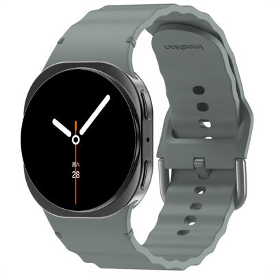 imoshion Wave Silikonarmband für Samsung Galaxy Watch 9 (40/44mm) / Watch 8 (40/44mm) / Classic (46mm) - Dunkelgrau imoshion Wave Silikonarmband für Samsung Galaxy Watch 9 (40/44mm) / Watch 8 (40/44mm) / Classic (46mm) - Dunkelgrau
