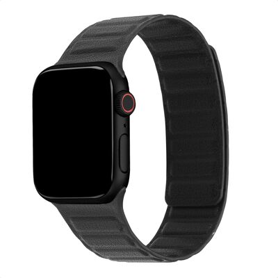 Accezz Magnetisches Echtlederarmband für Apple Watch 38/40/41/42 mm - Schwarz Accezz Magnetisches Echtlederarmband für Apple Watch 38/40/41/42 mm - Schwarz