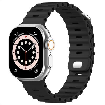 Accezz Ocean Armband für Apple Watch 44/45/46/49 mm - Schwarz Accezz Ocean Armband für Apple Watch 44/45/46/49 mm - Schwarz