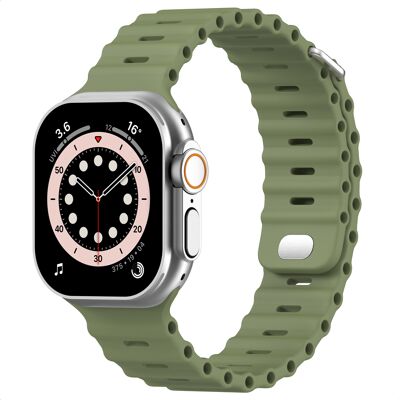 Accezz Ocean Armband für Apple Watch 44/45/46/49 mm - Khaki Accezz Ocean Armband für Apple Watch 44/45/46/49 mm - Khaki
