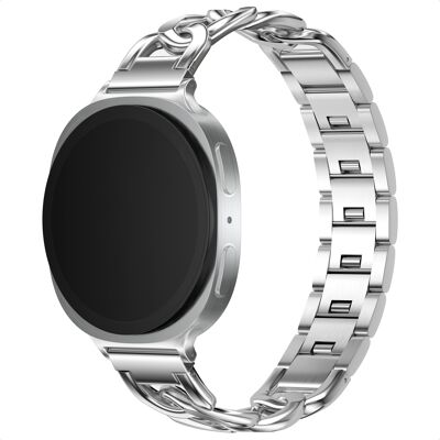 Selencia Chain Armband für Samsung Galaxy Watch 9 (40/44mm) / Watch 8 (40/44mm) / Classic (46mm) - Silber Selencia Chain Armband für Samsung Galaxy Watch 9 (40/44mm) / Watch 8 (40/44mm) / Classic (46mm) - Silber