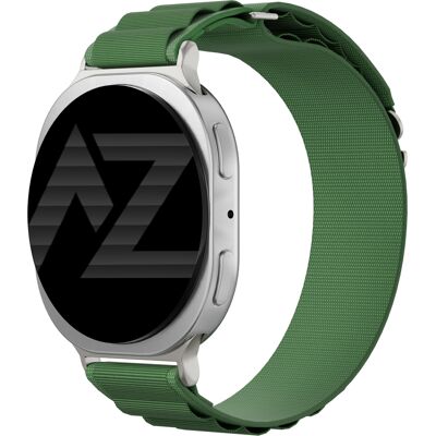 Accezz Nylon Alpine Armband für Samsung Galaxy Watch 9 (40/44mm) / Watch 8 (40/44mm) / Classic (46mm) - Olive Green Accezz Nylon Alpine Armband für Samsung Galaxy Watch 9 (40/44mm) / Watch 8 (40/44mm) / Classic (46mm) - Olive Green