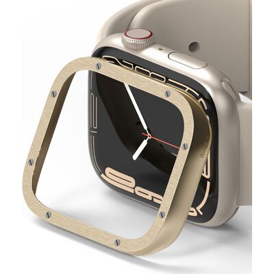 Ringke Bezel Styling für das Apple Watch 7 / 8 / 9 - 41 mm - Hairline Bolts Gold Ringke Bezel Styling für das Apple Watch 7 / 8 / 9 - 41 mm - Hairline Bolts Gold