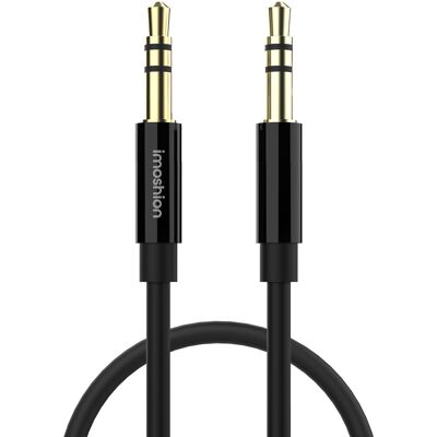imoshion AUX-Kabel - 3,5 mm/Kabel für Audiobuchse- Stecker auf Stecker - 1 Meter - Schwarz imoshion AUX-Kabel - 3,5 mm/Kabel für Audiobuchse- Stecker auf Stecker - 1 Meter - Schwarz