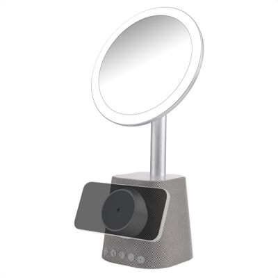 imoshion Make-up-Spiegel mit Bluetooth-Lautsprecher und kabellosem Ladegerät - Silber imoshion Make-up-Spiegel mit Bluetooth-Lautsprecher und kabellosem Ladegerät - Silber