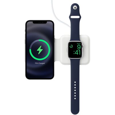 MagSafe Duo Wireless Charger iPhone / Apple Watch - Weiß MagSafe Duo Wireless Charger iPhone / Apple Watch - Weiß