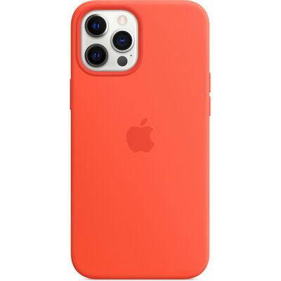 Silikon-Case MagSafe für das Apple iPhone 12 Pro Max - Electric Orange Silikon-Case MagSafe für das Apple iPhone 12 Pro Max - Electric Orange