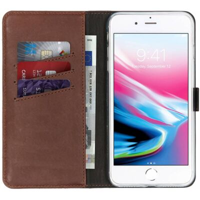 Selencia Echtleder Klapphülle für das Apple iPhone 8 Plus / 7 Plus - Braun Selencia Echtleder Klapphülle für das Apple iPhone 8 Plus / 7 Plus - Braun