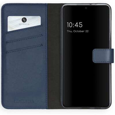 Selencia Echtleder Klapphülle für das Samsung Galaxy S21 Plus - Blau Selencia Echtleder Klapphülle für das Samsung Galaxy S21 Plus - Blau