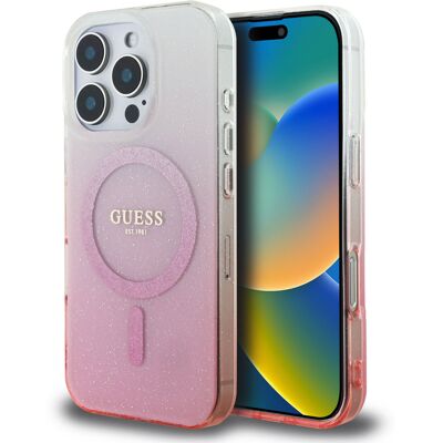 Guess GUHMP16XHGRCELP Rosa Glitter-Gradient Hülle für iPhone 16 Pro Max - Smartphone Hülle Guess GUHMP16XHGRCELP Rosa Glitter-Gradient Hülle für iPhone 16 Pro Max - Smartphone Hülle