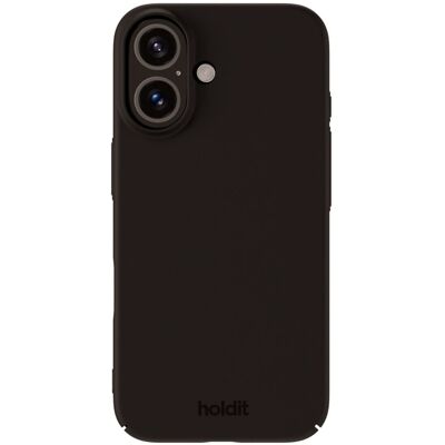 Holdit iPhone 16 Plus Schlanker Schwarzer Handycover - Stoßfest Holdit iPhone 16 Plus Schlanker Schwarzer Handycover - Stoßfest